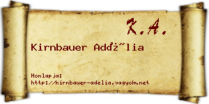 Kirnbauer Adélia névjegykártya